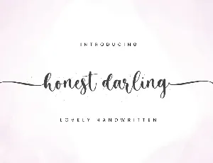 Honest Darling Calligraphy Script font