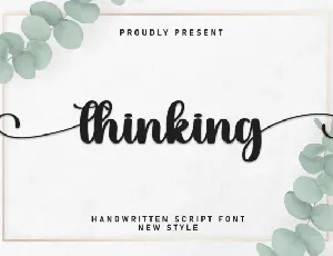 Thinking Script font