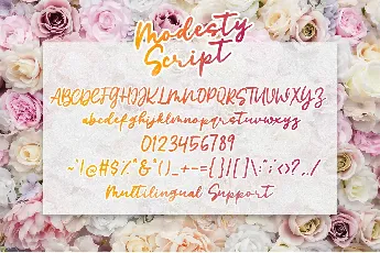 Modesty Script font