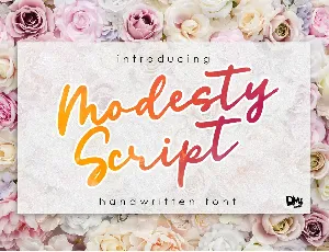 Modesty Script font