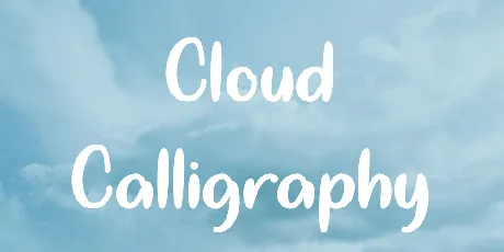 Cloud Calligraphy font