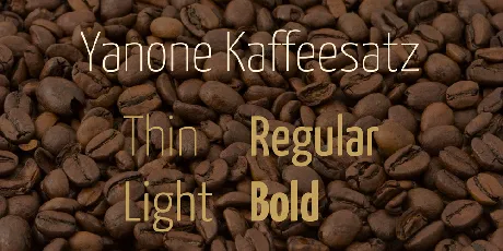 Yanone Kaffeesatz font