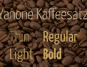 Yanone Kaffeesatz font