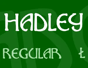 Hadley font