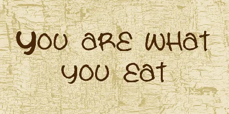 You are what you eat font