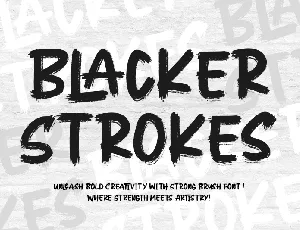 Blacker Strokes - Personal use font