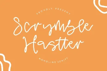 Scrymble Hastter font