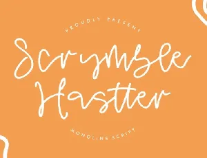 Scrymble Hastter font