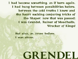 GRENDEL font