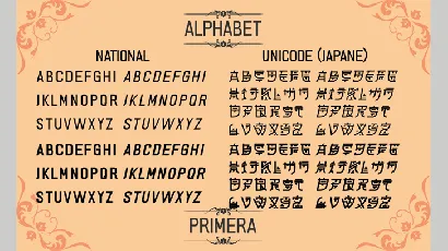 PRIMERA font