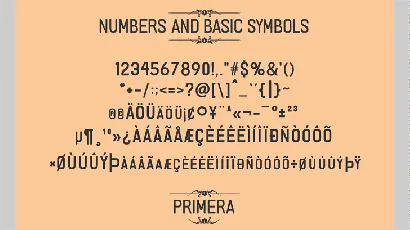 PRIMERA font