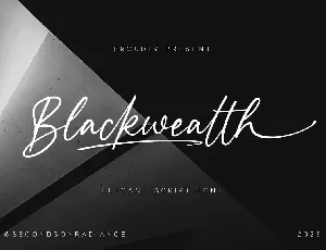 Blackwealth font