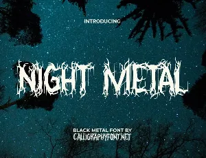 NightMetalDemo font