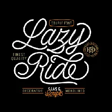 Lazy Ride Script font