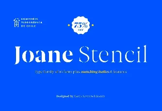 Joane Stencil Family font