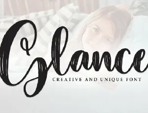 Glance Script font