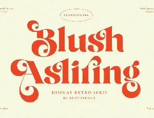 Blush Asliring font