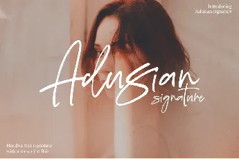 Adusian Signature font