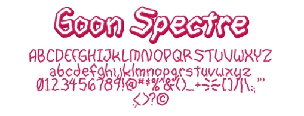 goon spectre TBS font