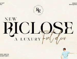 Riclose Duo font