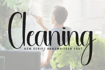 Cleaning Script Typeface font