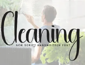 Cleaning Script Typeface font