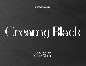 Creamy Black font