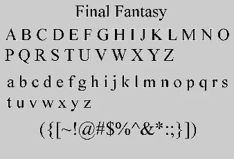 Final Fantasy font