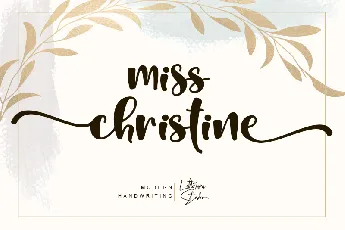 Miss Christine - personal use font