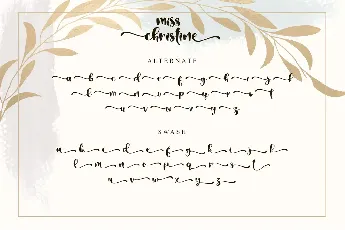 Miss Christine - personal use font