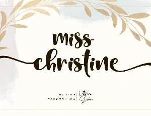 Miss Christine - personal use font