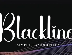 Blackline Script font