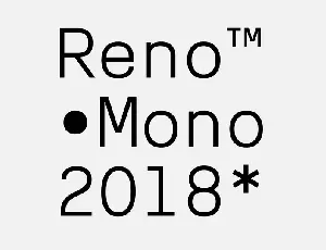 Reno Mono Free font