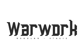 Warwork Demo font