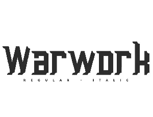 Warwork Demo font