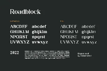 Roadblock font