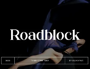 Roadblock font