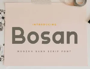 Bosan Sans Serif font