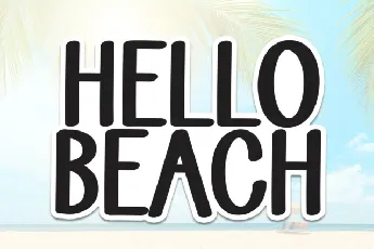 Hello Beach Display font