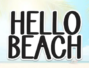 Hello Beach Display font