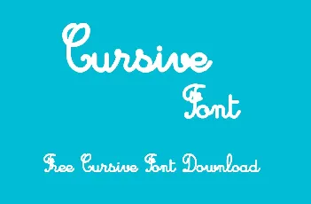 Cursive Family font