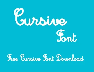 Cursive Family font