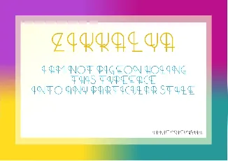 zikkalya font