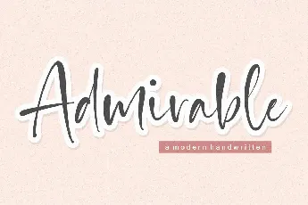 Admirable font