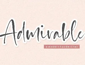 Admirable font