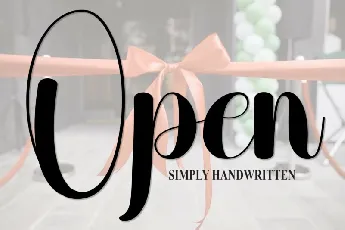 Open Script font