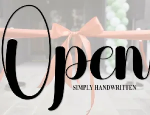 Open Script font