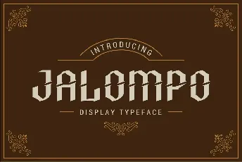 Jalompo Display font