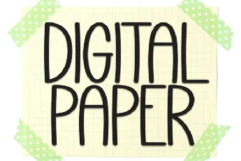 Digital Paper Display font