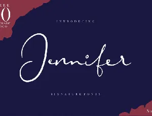 Jennifer Signature font